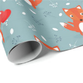 Fuchs-Liebesmuster Geschenkpapier (Rolleneckpunkt)