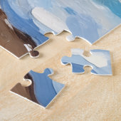 Fuchs lugt aus Lebkuchenhäuschenhut hervor Puzzle (Seite)