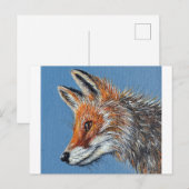Fuchs-Malerei Postkarte (Vorne/Hinten)