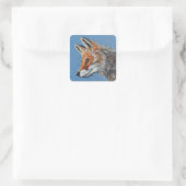 Fuchs Malerei Quadratischer Aufkleber (Tasche)
