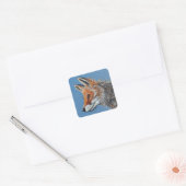Fuchs Malerei Quadratischer Aufkleber (Umschlag)