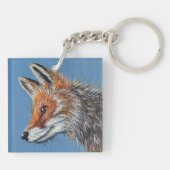 Fuchs Malerei Schlüsselanhänger (Rückseite)