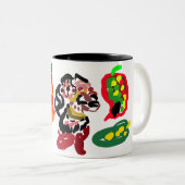 Fuchs markiert Herbst Zweifarbige Tasse (VorderseiteRechts)