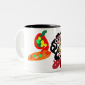 Fuchs markiert Herbst Zweifarbige Tasse (Vorderseite Links)