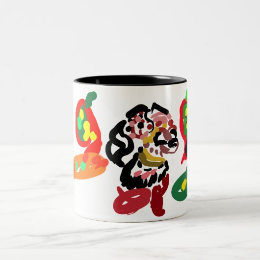 Fuchs markiert Herbst Zweifarbige Tasse (Mittel)