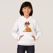 Fuchs mit Brille Hoodie (Vorne ganz)
