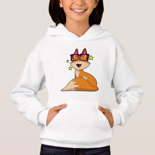Fuchs mit Brille Hoodie (Vorderseite)