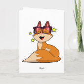 Fuchs mit Brille Karte (Rückseite)