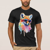 Fuchs mit Brille T-Shirt (Vorderseite)