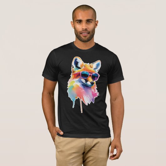 Fuchs mit Brille T-Shirt (Vorne ganz)