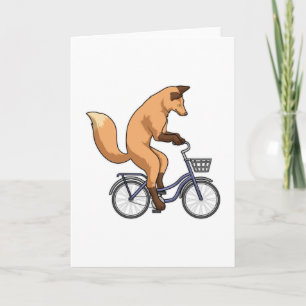 Fuchs mit Fahrrad Karte