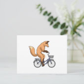 Fuchs mit Fahrrad Postkarte (Stehend Vorderseite)