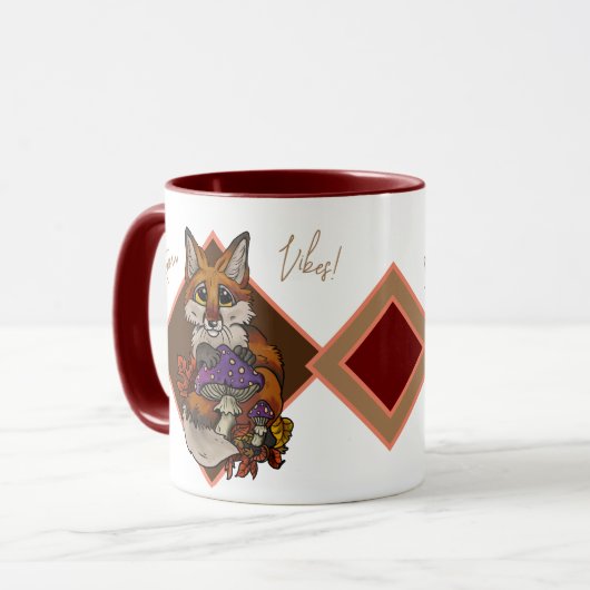 Fuchs mit Herbsthockern Tasse (Vorderseite Links)