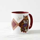Fuchs mit Herbsthockern Tasse (VorderseiteRechts)