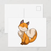 Fuchs mit Herz Postkarte (Vorne/Hinten)