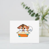 Fuchs mit Kiste Postkarte (Stehend Vorderseite)