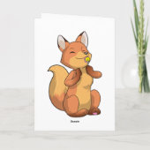 Fuchs mit Lutscher Karte (Rückseite)