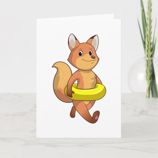 Fuchs mit Rettungsring Karte (Vorderseite)