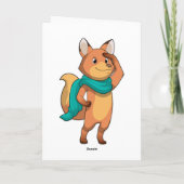 Fuchs mit Schal Karte (Rückseite)