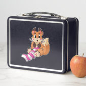 Fuchs mit Schal Metall Brotdose (Beispiel)