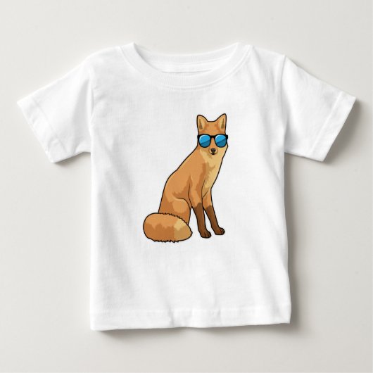 Fuchs mit Sonnenbrille Baby T-shirt (Vorderseite)