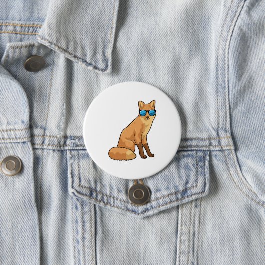Fuchs mit Sonnenbrille Button (Beispiel)