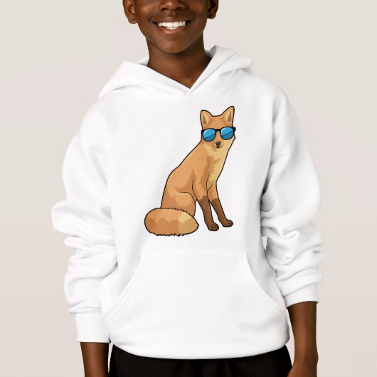 Fuchs mit Sonnenbrille Hoodie (Vorderseite)
