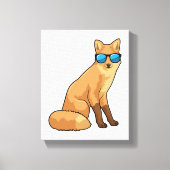 Fuchs mit Sonnenbrille Leinwanddruck (Vorderseite)