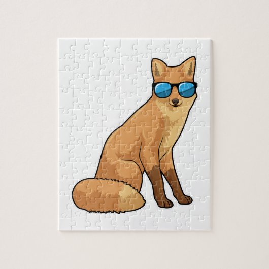 Fuchs mit Sonnenbrille Puzzle (Vertikal)