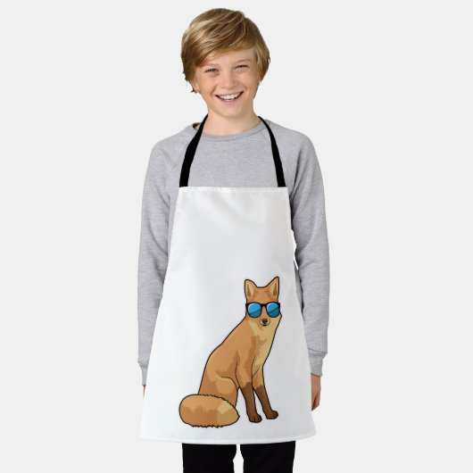 Fuchs mit Sonnenbrille Schürze (Getragen)