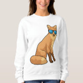 Fuchs mit Sonnenbrille Sweatshirt (Vorderseite)