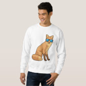 Fuchs mit Sonnenbrille Sweatshirt (Vorne ganz)