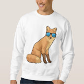 Fuchs mit Sonnenbrille Sweatshirt (Vorderseite)