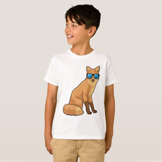 Fuchs mit Sonnenbrille T-Shirt (Vorne ganz)