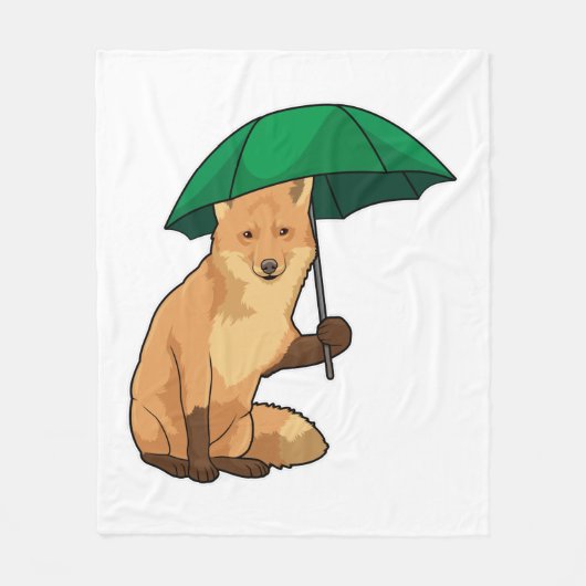 Fuchs mit Umbrella Fleecedecke (Vorderseite)