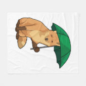 Fuchs mit Umbrella Fleecedecke (Vorderseite (Horizontal))