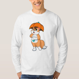Fuchs mit Umbrella T-Shirt