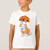 Fuchs mit Umbrella T-Shirt (Vorderseite)