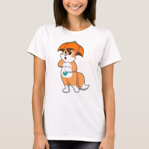 Fuchs mit Umbrella T-Shirt