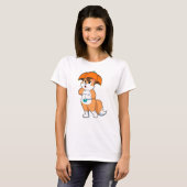 Fuchs mit Umbrella T-Shirt (Vorne ganz)