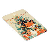 Fuchs mit Weihnachtsbaum und Geschenken Magnet (Rechte Seite)