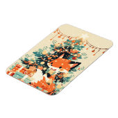 Fuchs mit Weihnachtsbaum und Geschenken Magnet (Linke Seite)