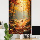 Fuchs mitten im Wald Poster (Heimbüro)