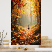 Fuchs mitten im Wald Poster (Küche)