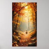 Fuchs mitten im Wald Poster (Vorne)