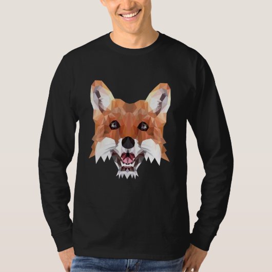 Fuchs-Motiv Polygon Fuchs Füchse Waldtiere T-Shirt (Vorderseite)