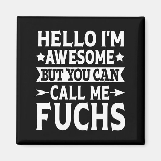 Fuchs Nachname Ruf Fuchs Familie Team Nachname Magnet (Vorne)