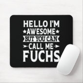 Fuchs Nachname Ruf Fuchs Familie Team Nachname Mousepad (Mit Mouse)