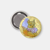 Fuchs namens Dice Magnet (Vorderseite/Rückseite)