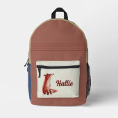 Fuchs Natur Farbige Bedruckter Rucksack (Vorderseite)